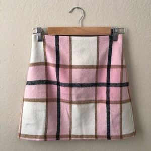 Forever 21 Pink Plaid Mini Skirt